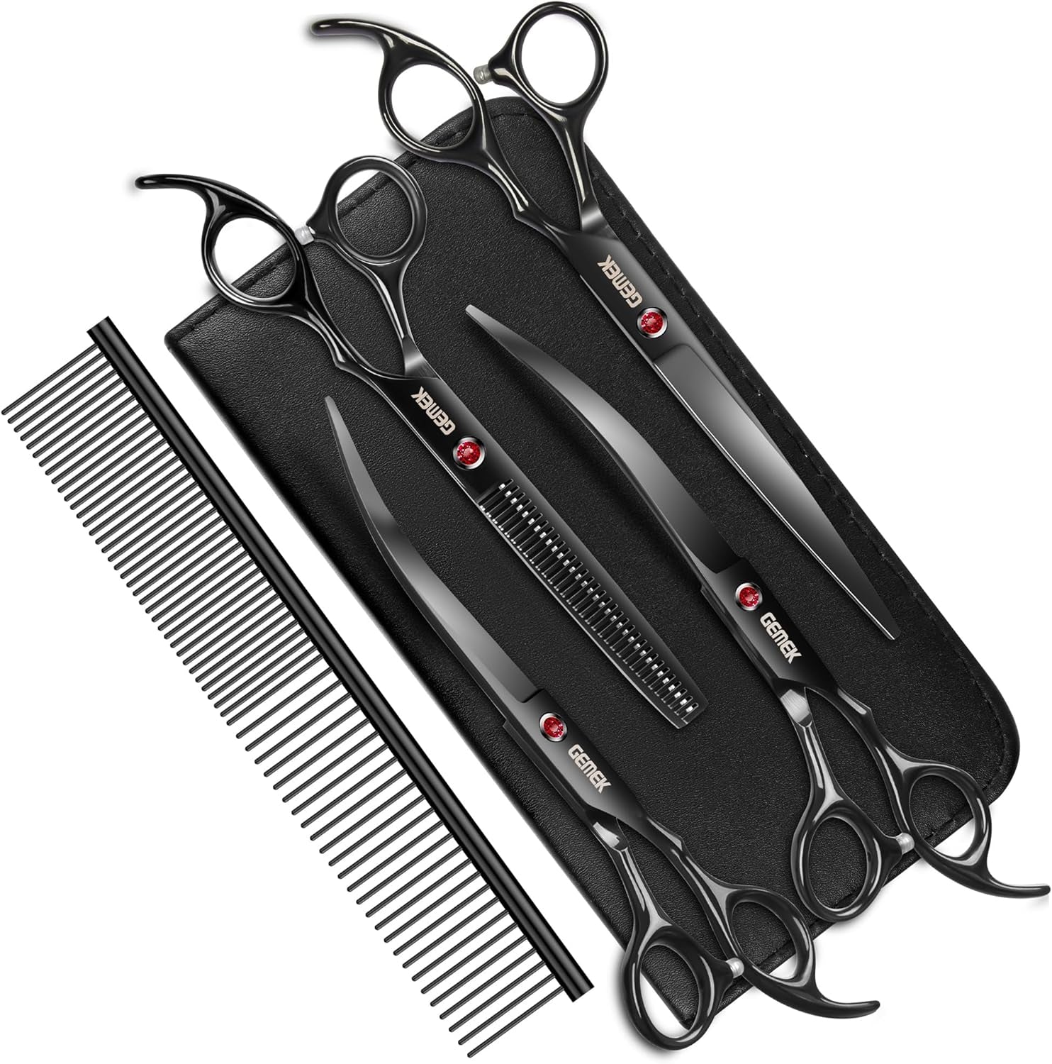 Pet Cat Dog Grooming Scissors Set 4 Pieces Stainless Steel Pet Trimmer Kit 