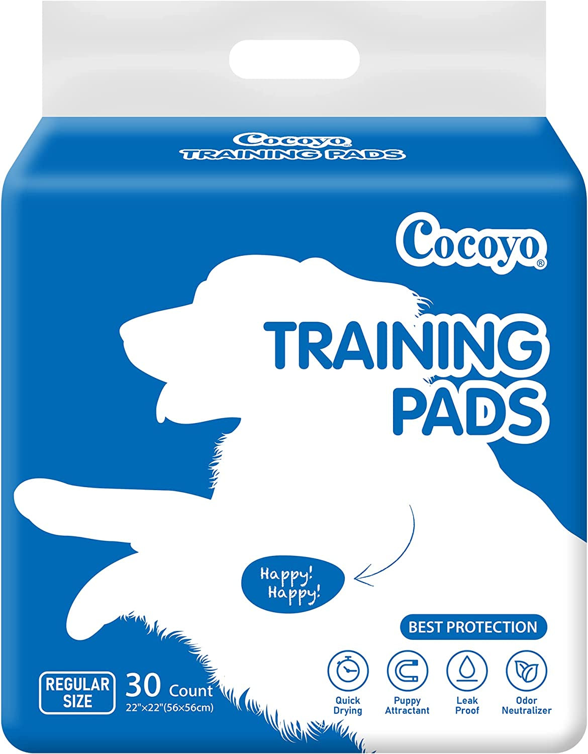 Dog Training Pads Dog Pee Pads  Best Value 22"X22" Super Absorbent Puppy Pads,White