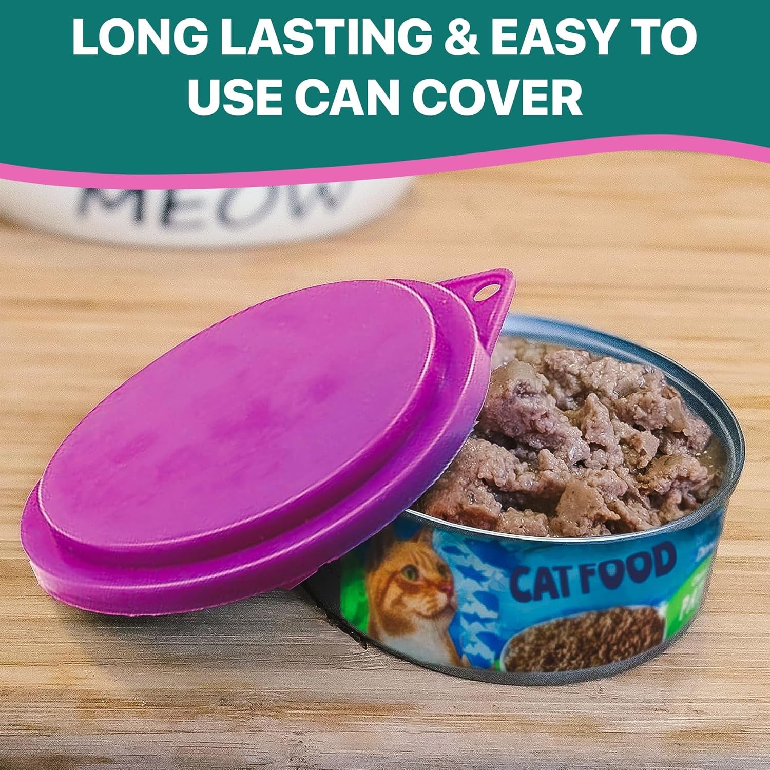 Pet Food Can Covers - Reusable Lids for Cat or Dog Food Tin -Fits 2.9 Inch and 3.3 Inch Diameter Cans, Fits Most Canned Foods