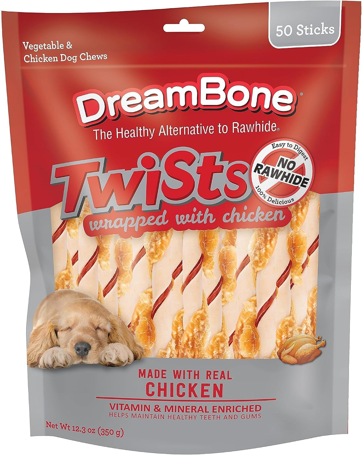 Twist Sticks, Made with Real Chicken, Rawhide-Free Chews for Dogs