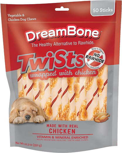 Twist Sticks, Made with Real Chicken, Rawhide-Free Chews for Dogs