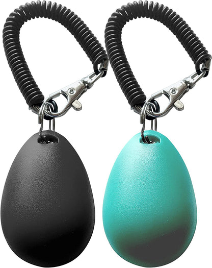 Pet Training Clicker with Wrist Strap - Dog Training Clickers (New Black + Blue)