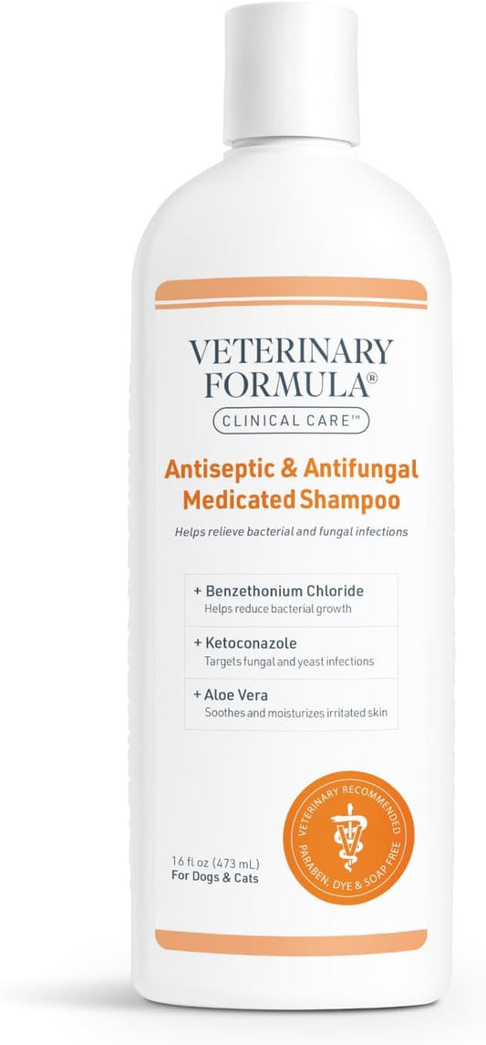 Clinical Care Antiseptic and Antifungal Medicated Shampoo for Dogs & Cats