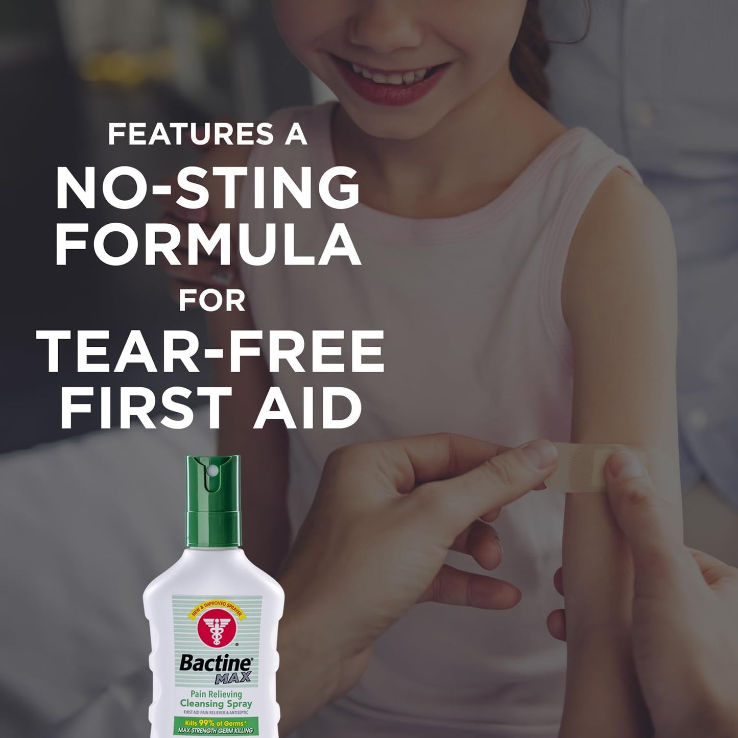 First Aid Spray Pain Relief Cleansing Kills 99.9% of Germs