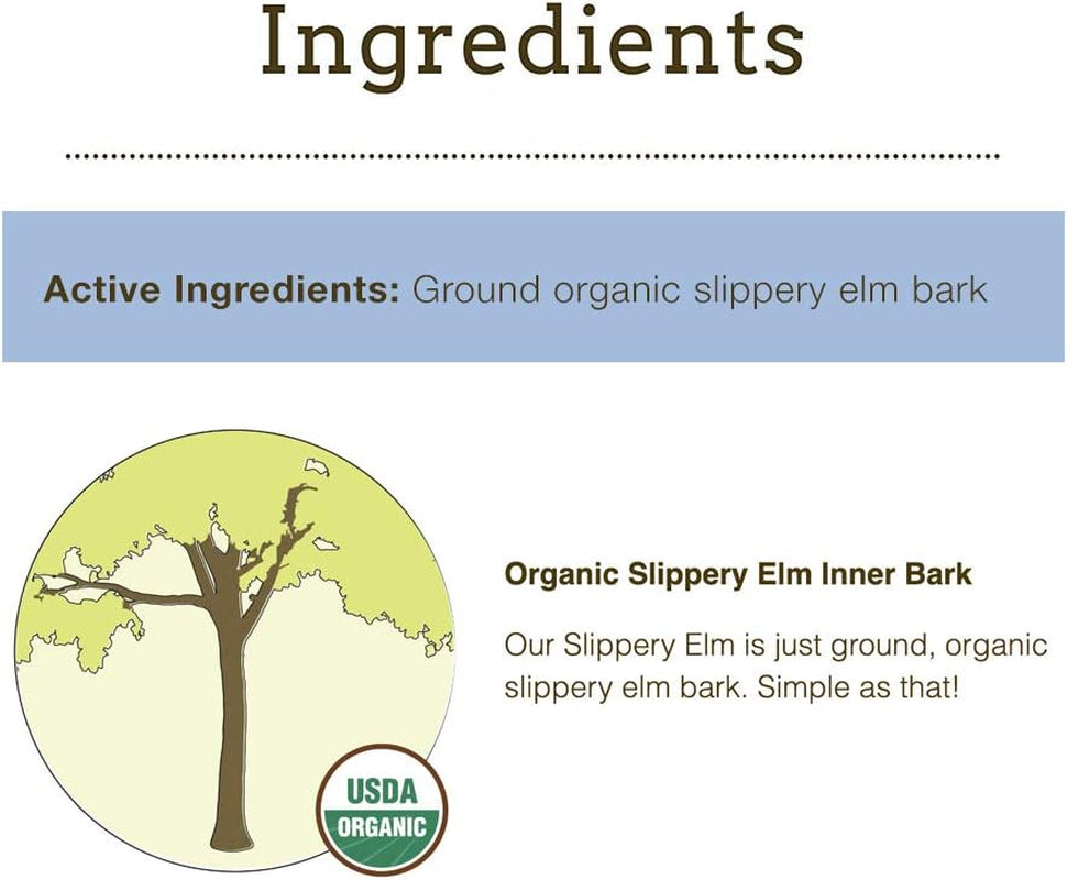 Organic Slippery Elm for Dogs and Cats | Digestive Aid | Constipation & Diarrhea Relief | Megaesophagus Support | USDA Organic